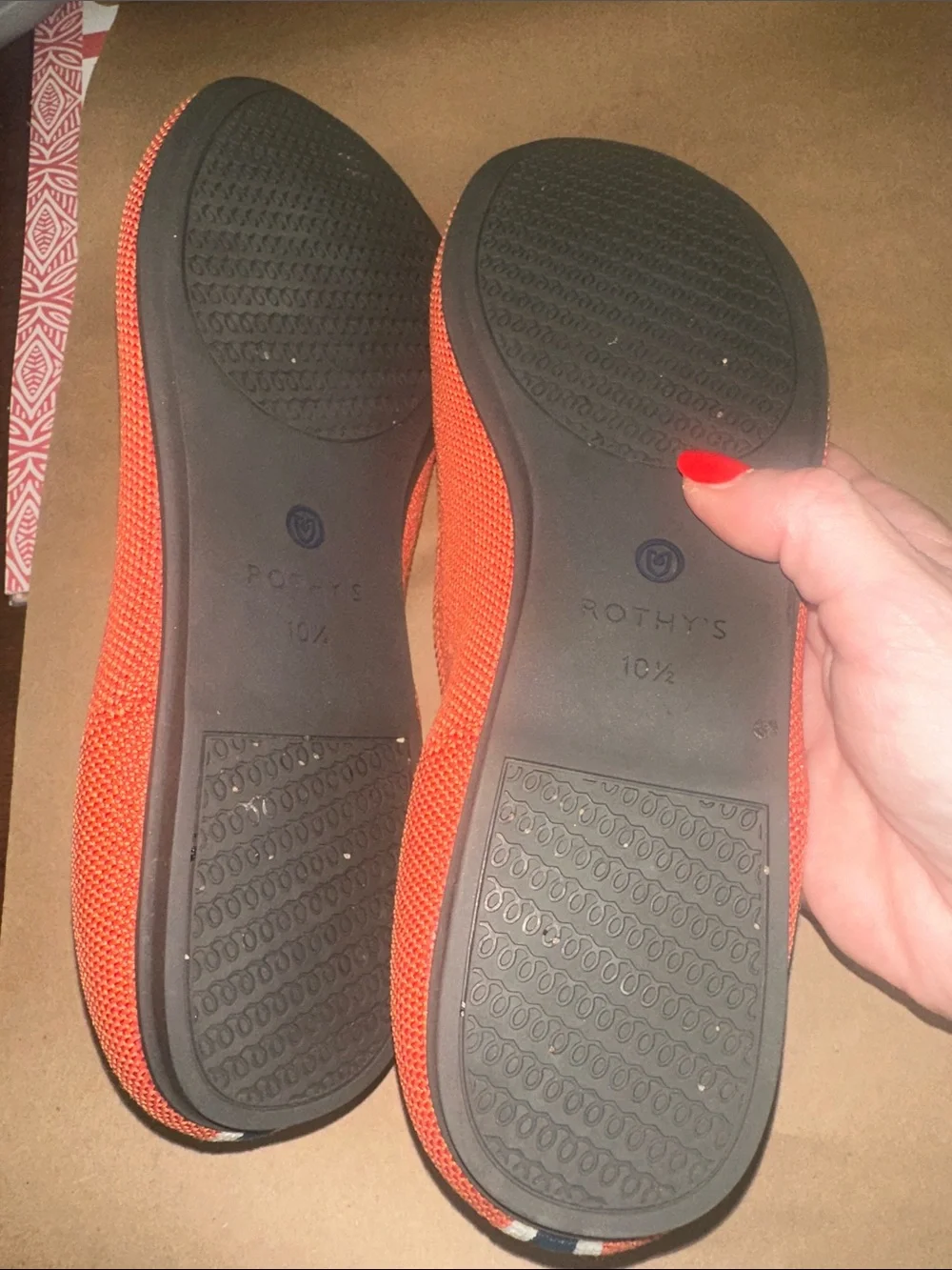 Rothy’s Orange Persimmon Marina Heel Ballet Flats Women’s 10.5